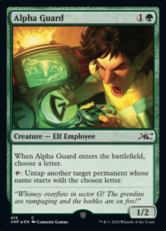 Alpha Guard (Galaxy Foil) [Unfinity] | Exor Games Dartmouth