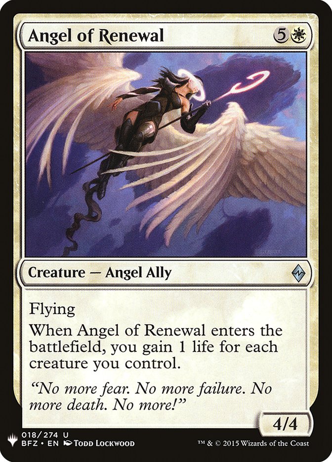 Angel of Renewal [Mystery Booster] | Exor Games Dartmouth