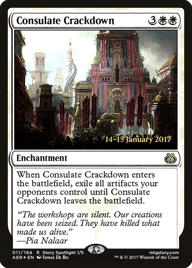 Consulate Crackdown [Aether Revolt Prerelease Promos] | Exor Games Dartmouth