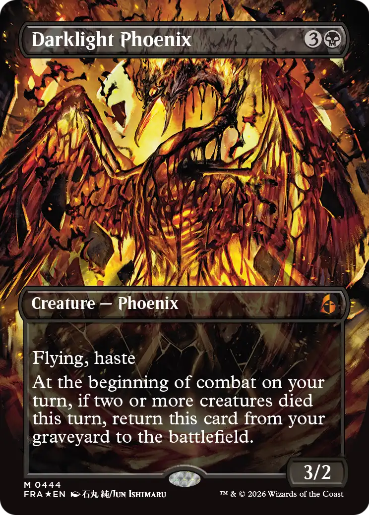 Darklight Phoenix (Borderless) (0444) [Reality Fracture] | Exor Games Dartmouth