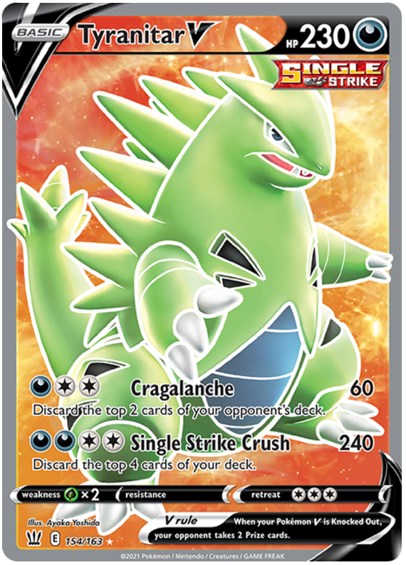 Tyranitar V (154/163) [Sword & Shield: Battle Styles] | Exor Games Dartmouth