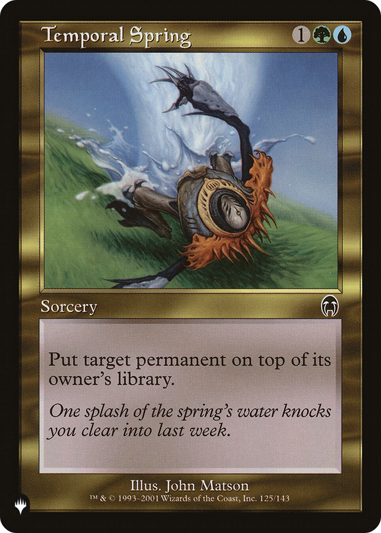 Temporal Spring [The List] | Exor Games Dartmouth