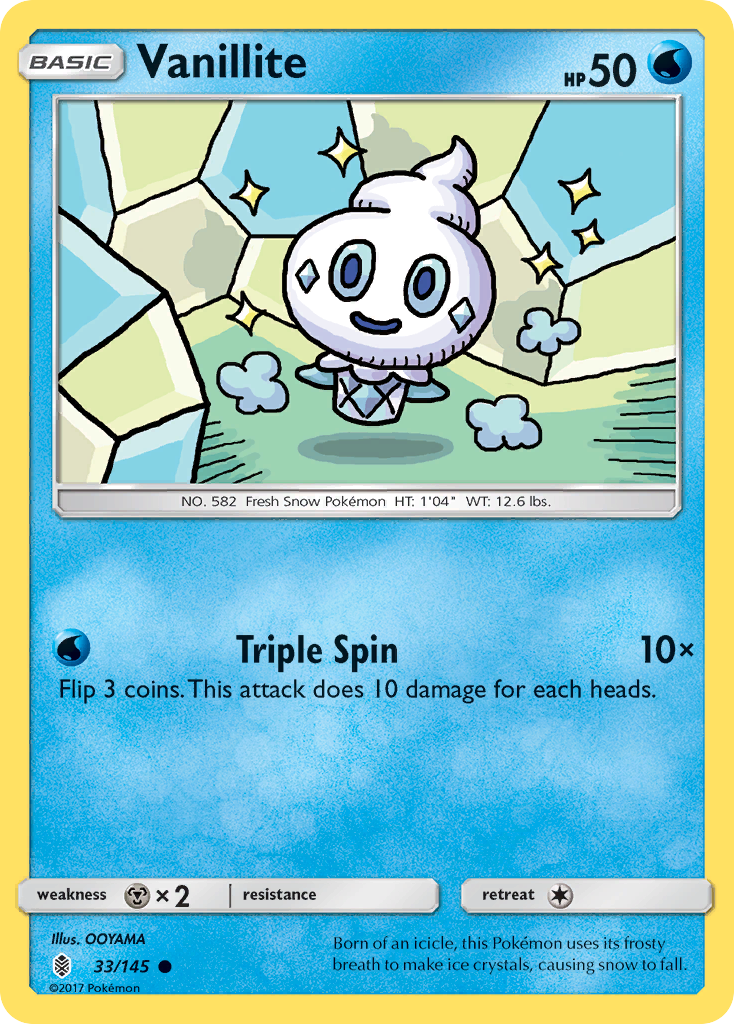 Vanillite (33/145) [Sun & Moon: Guardians Rising] | Exor Games Dartmouth