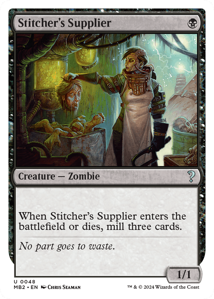 Stitcher's Supplier (White Border) [Mystery Booster 2] | Exor Games Dartmouth
