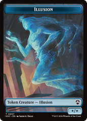 Spirit (0006) // Illusion Double-Sided Token [Secrets of Strixhaven Commander Tokens] | Exor Games Dartmouth