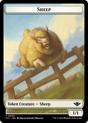 Sheep // Plot Double-Sided Token [Outlaws of Thunder Junction Tokens] | Exor Games Dartmouth