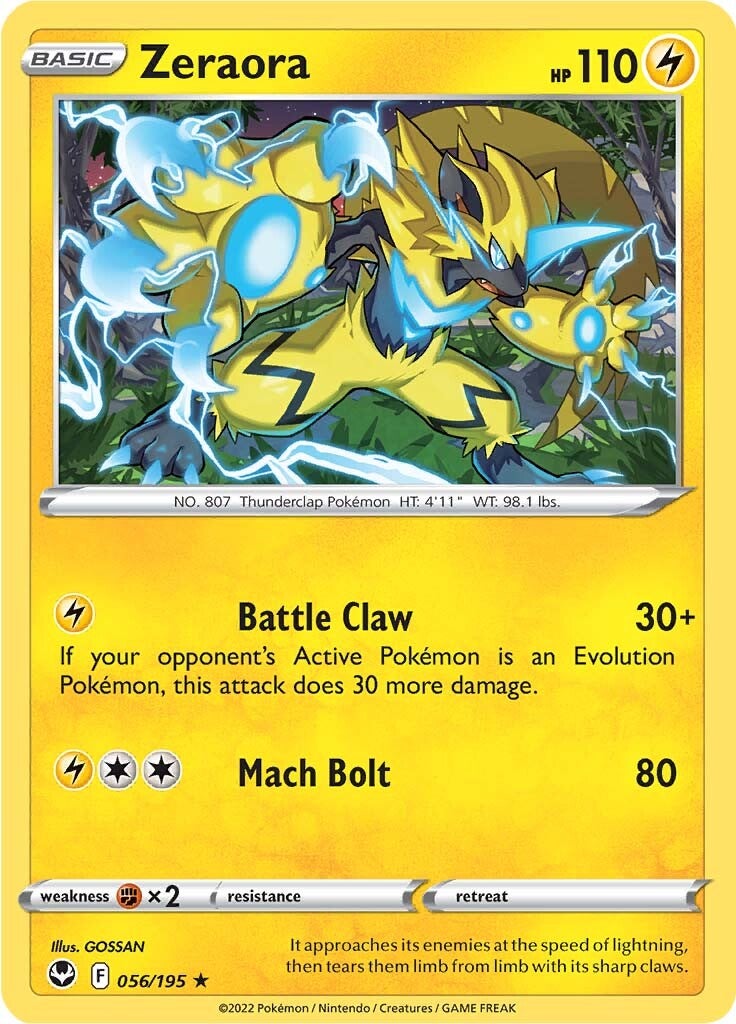 Zeraora (056/195) [Sword & Shield: Silver Tempest] | Exor Games Dartmouth