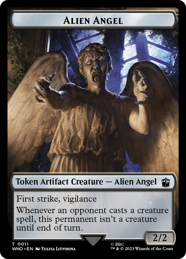 Alien Angel // Cyberman Double-Sided Token [Doctor Who Tokens] | Exor Games Dartmouth