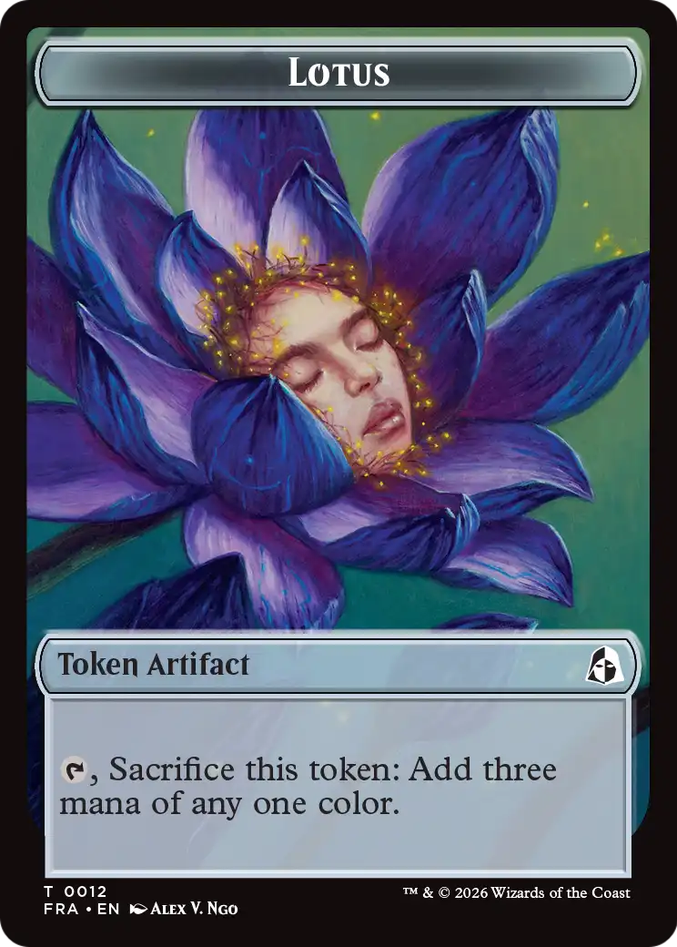 Dragon // Lotus Double-Sided Token [Reality Fracture Tokens] | Exor Games Dartmouth