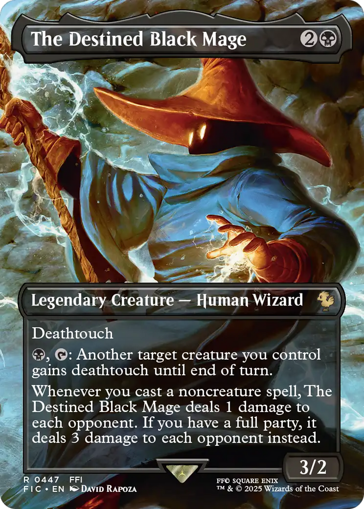 The Destined Black Mage (Borderless) [FINAL FANTASY Commander] | Exor Games Dartmouth