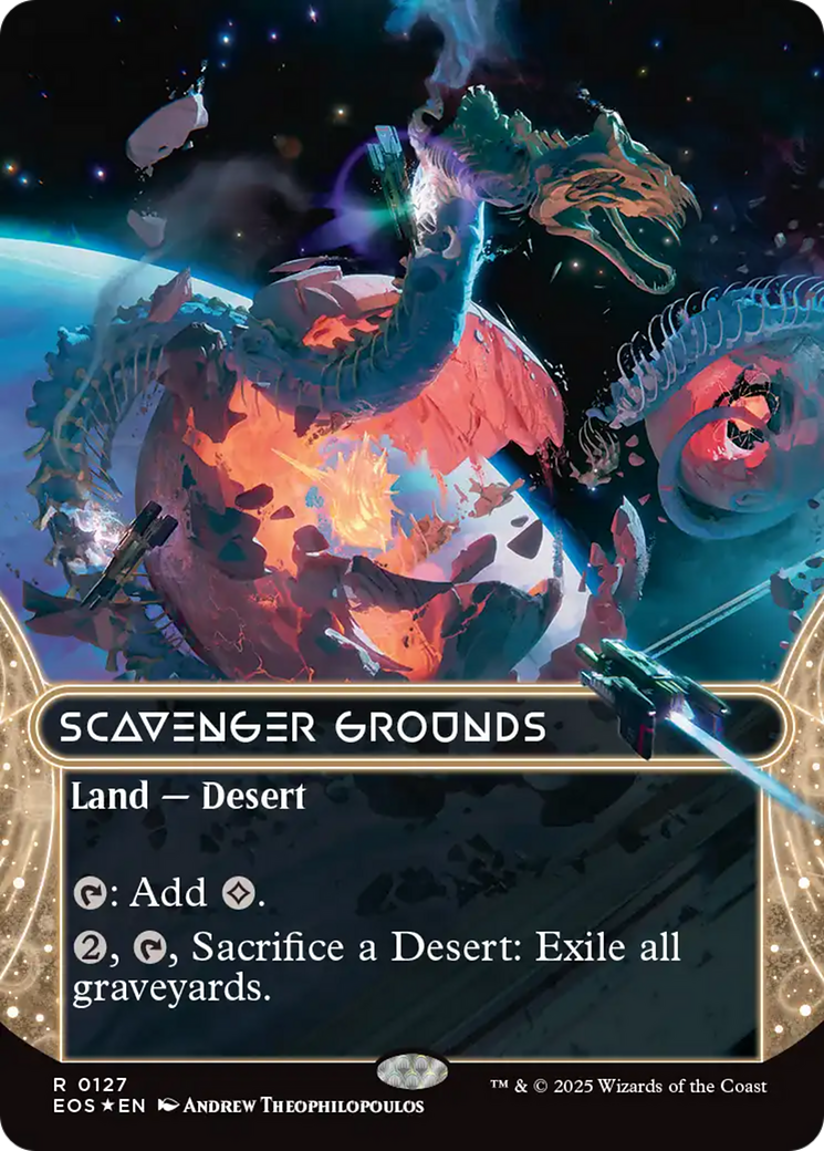 Scavenger Grounds (0127) (Borderless) (Galaxy Foil) [Edge of Eternities: Stellar Sights] | Exor Games Dartmouth