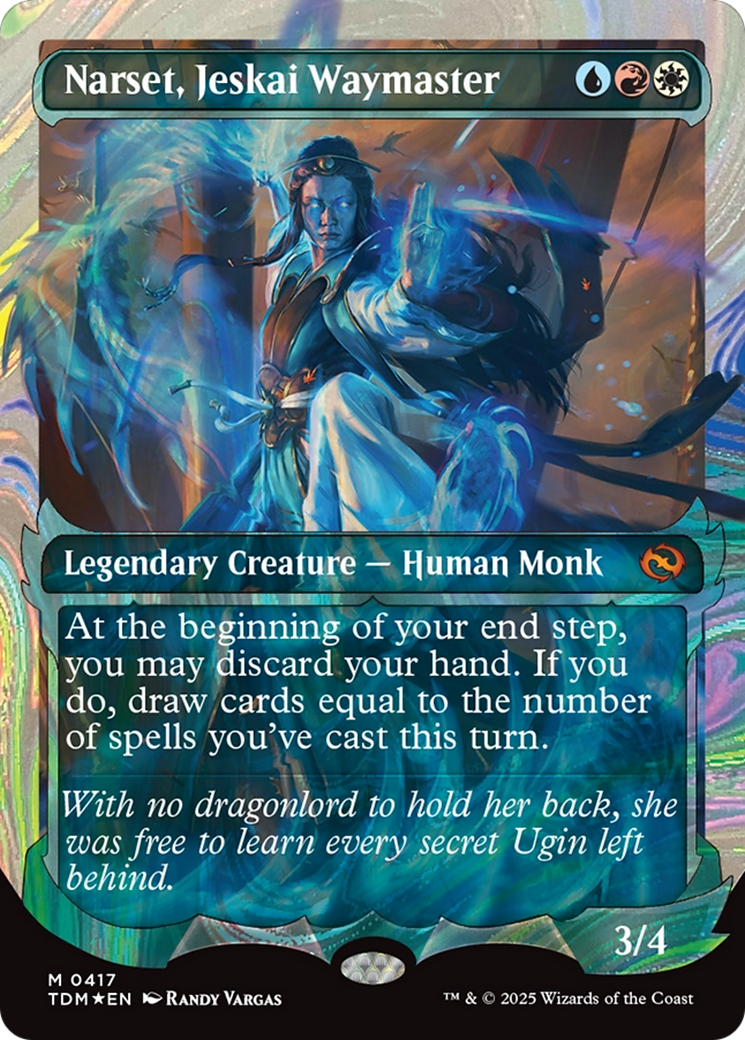 Narset, Jeskai Waymaster (Showcase) (Halo Foil) [Tarkir: Dragonstorm] | Exor Games Dartmouth