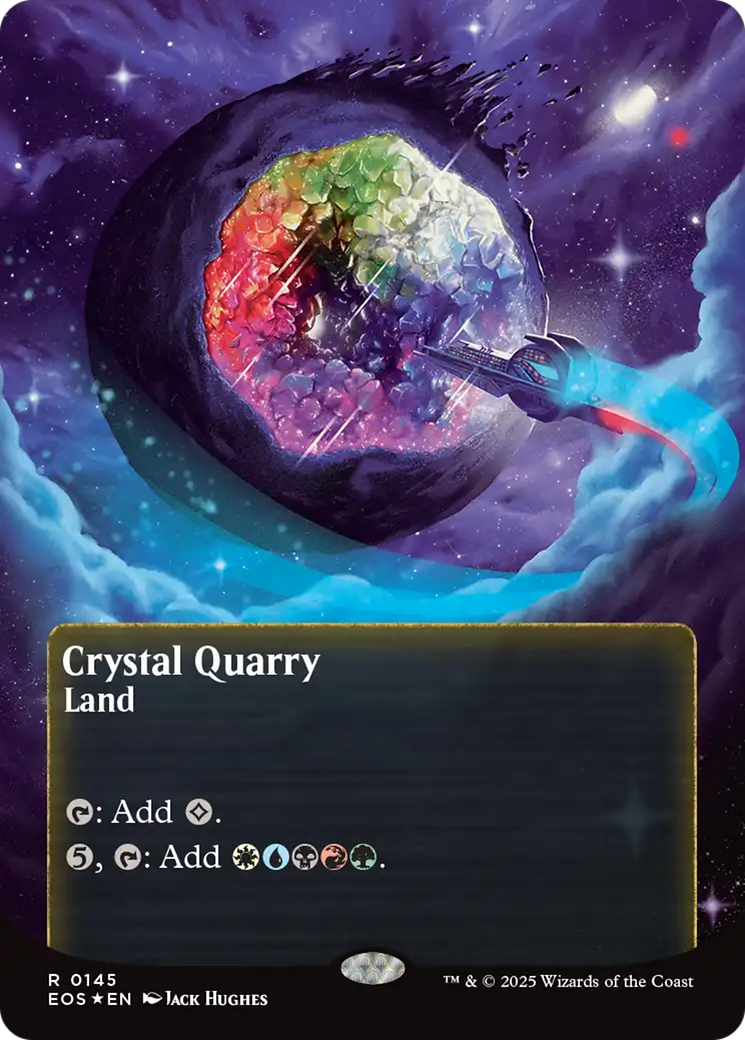 Crystal Quarry (0145) (Borderless) (Galaxy Foil) [Edge of Eternities: Stellar Sights] | Exor Games Dartmouth