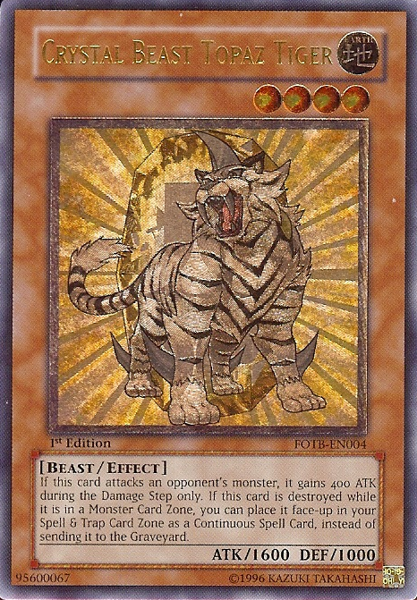 Crystal Beast Topaz Tiger [FOTB-EN004] Ultimate Rare | Exor Games Dartmouth