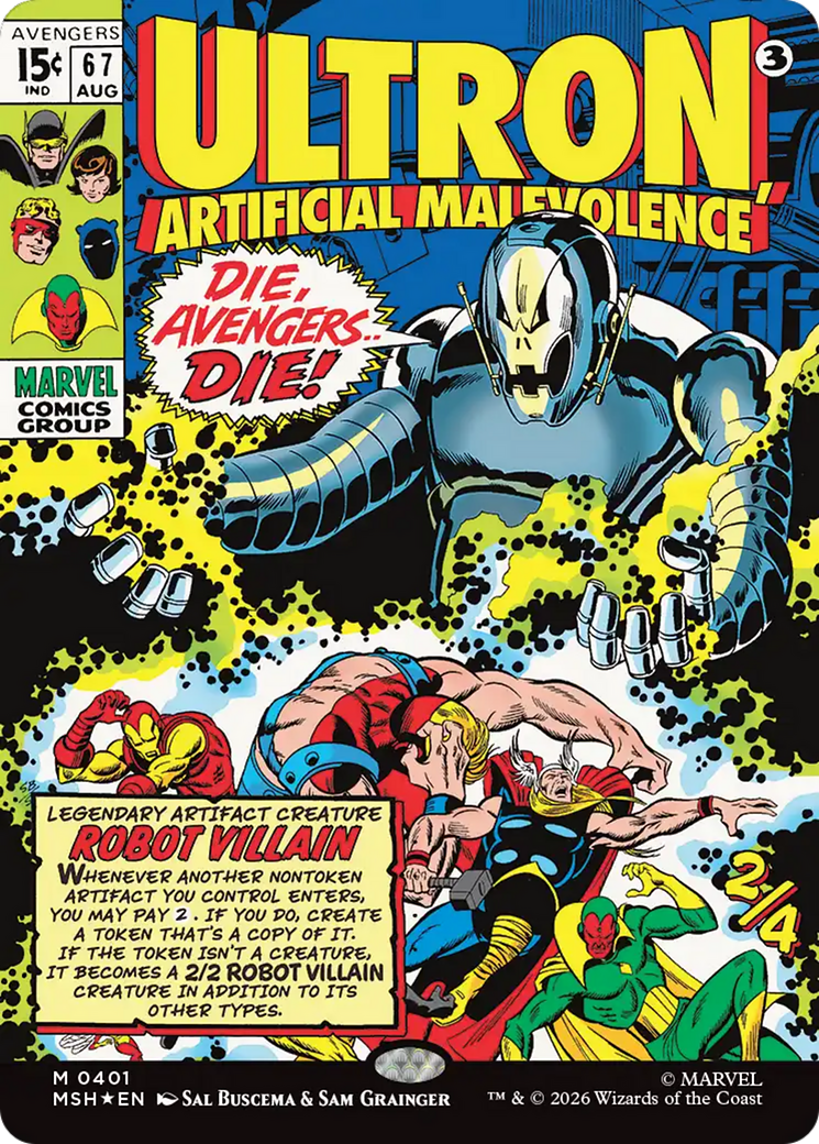Ultron, Artificial Malevolence (Borderless) (0401) [Marvel Super Heroes] | Exor Games Dartmouth