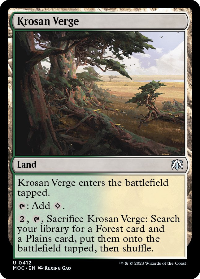 Krosan Verge [March of the Machine Commander] | Exor Games Dartmouth