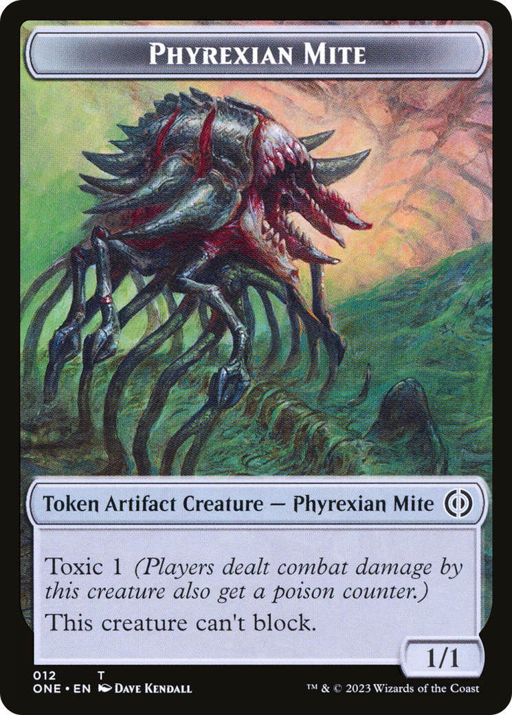 Phyrexian Mite (012) // The Hollow Sentinel Double-Sided Token [Phyrexia: All Will Be One Tokens] | Exor Games Dartmouth