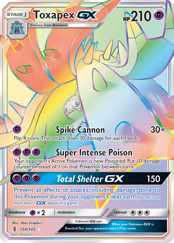 Toxapex GX (154/145) [Sun & Moon: Guardians Rising] | Exor Games Dartmouth