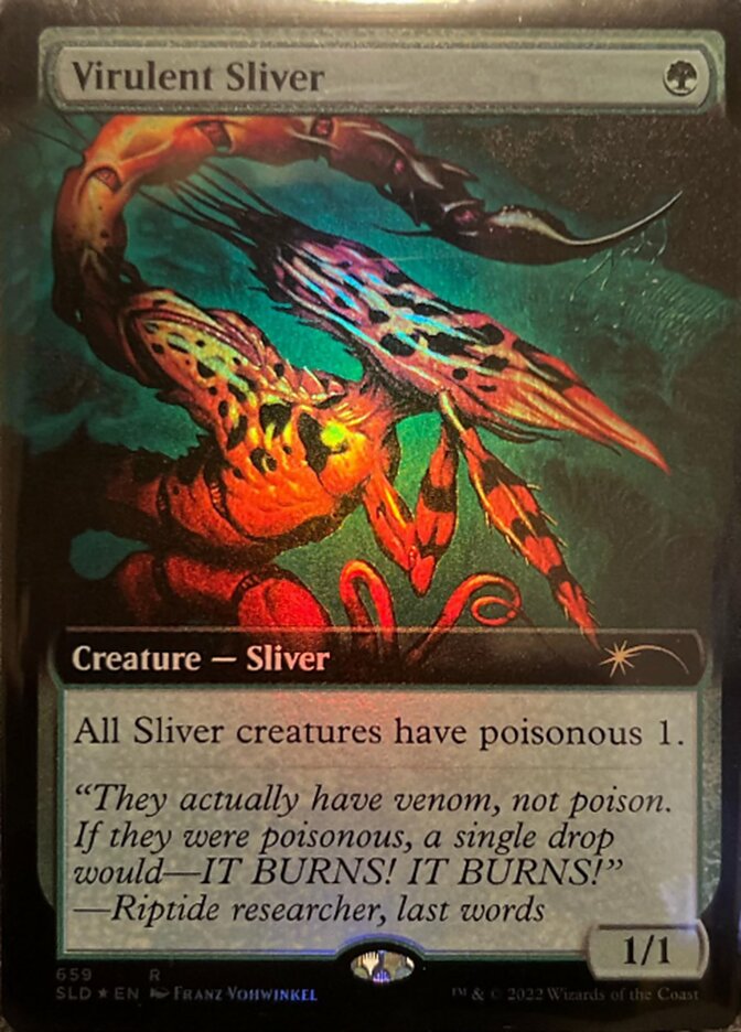 Virulent Sliver (Extended Art) [Secret Lair Drop Promos] | Exor Games Dartmouth