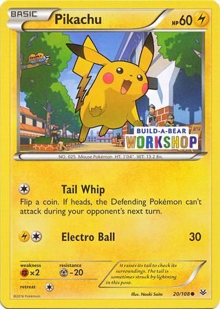 Pikachu (20/108) (Build A Bear Workshop Exclusive) [Miscellaneous Cards] | Exor Games Dartmouth