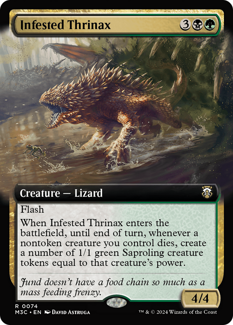 Infested Thrinax (Extended Art) [Modern Horizons 3 Commander] | Exor Games Dartmouth