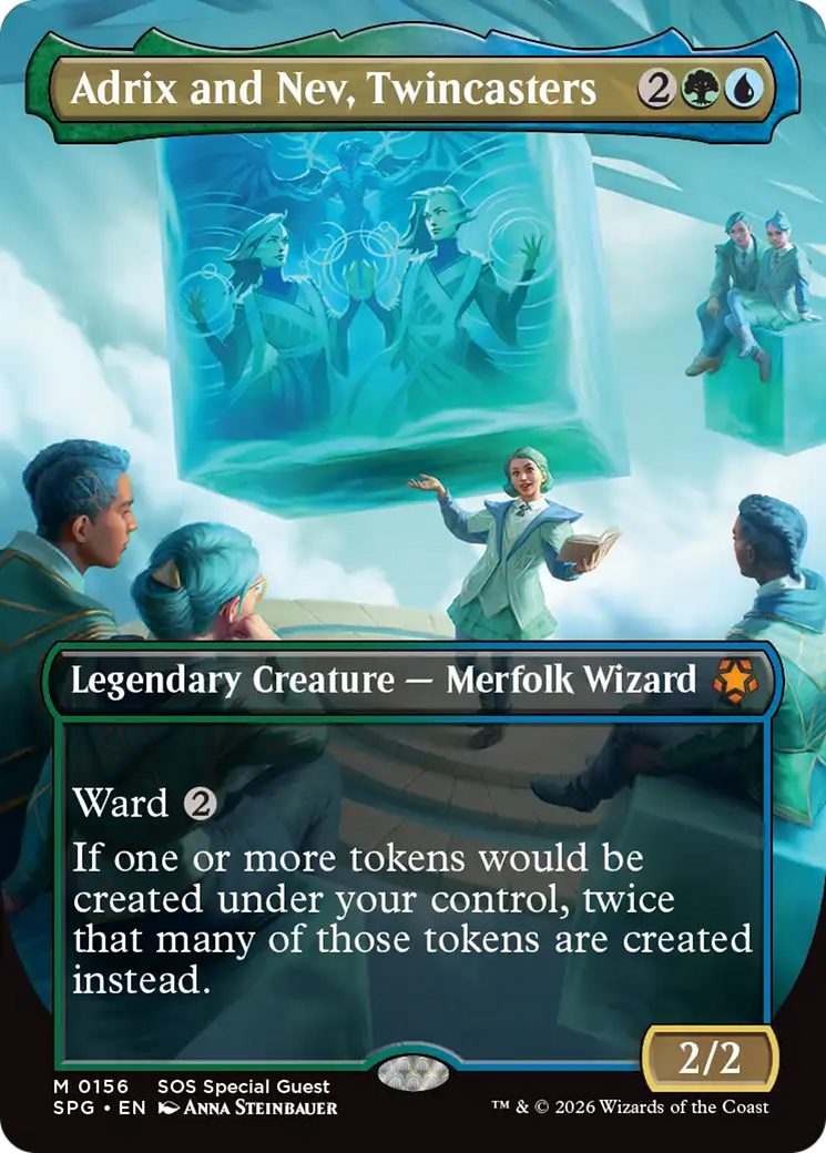Adrix and Nev, Twincasters (Borderless) [Secrets of Strixhaven Special Guests] | Exor Games Dartmouth