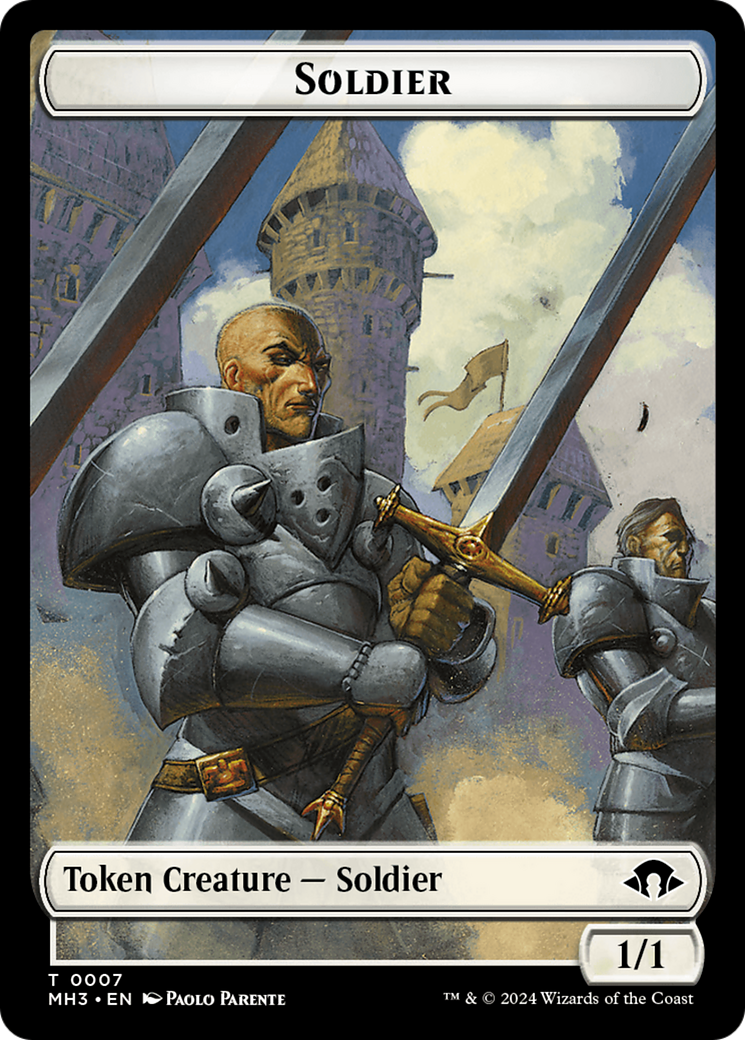 Soldier Token [Modern Horizons 3 Tokens] | Exor Games Dartmouth
