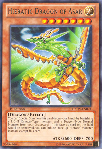 Hieratic Dragon of Asar [GAOV-EN024] Rare | Exor Games Dartmouth