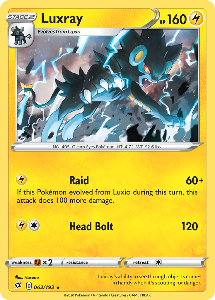 Luxray (062/192) [Sword & Shield: Rebel Clash] | Exor Games Dartmouth