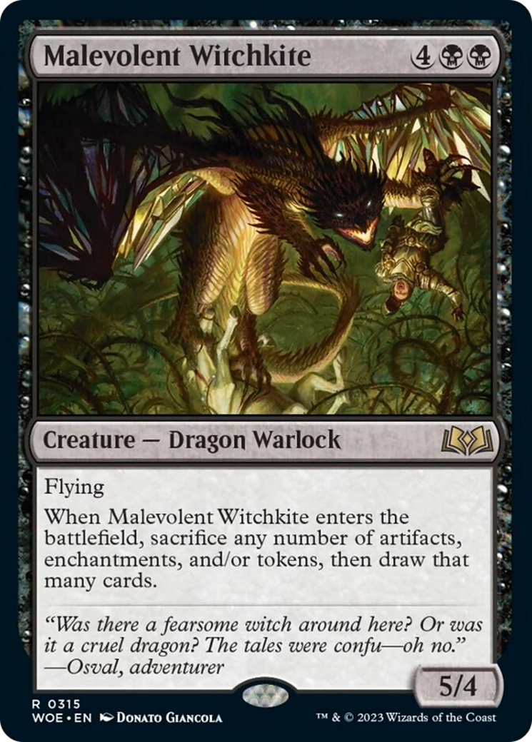 Malevolent Witchkite [Wilds of Eldraine] | Exor Games Dartmouth