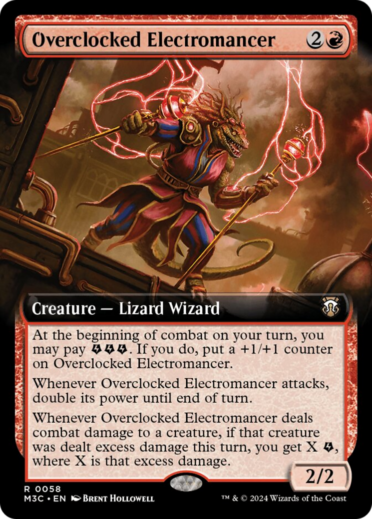 Overclocked Electromancer (Extended Art) (Ripple Foil) [Modern Horizons 3 Commander] | Exor Games Dartmouth