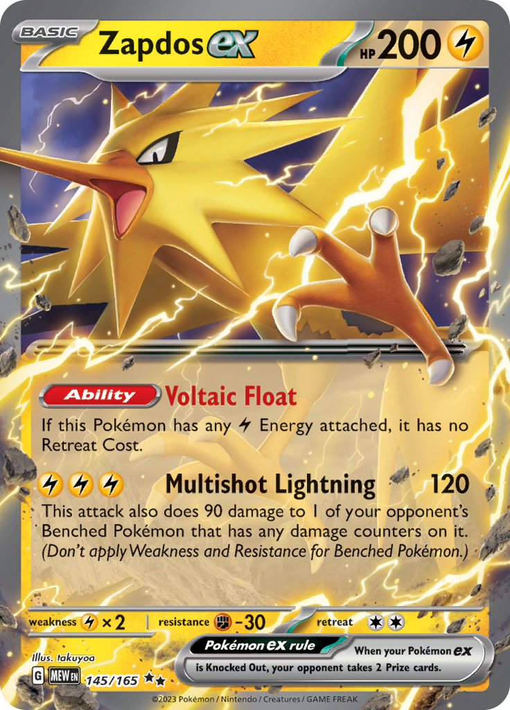 Zapdos ex (145/165) [Scarlet & Violet: 151] | Exor Games Dartmouth