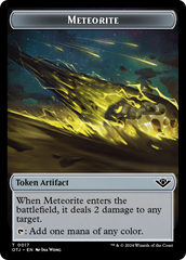 Treasure // Meteorite Double-Sided Token [Outlaws of Thunder Junction Tokens] | Exor Games Dartmouth