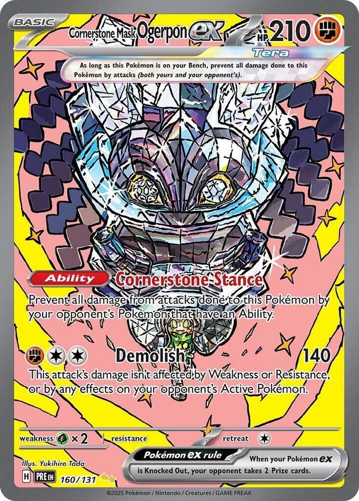 Cornerstone Mask Ogerpon ex (160/131) [Scarlet & Violet: Prismatic Evolutions] | Exor Games Dartmouth