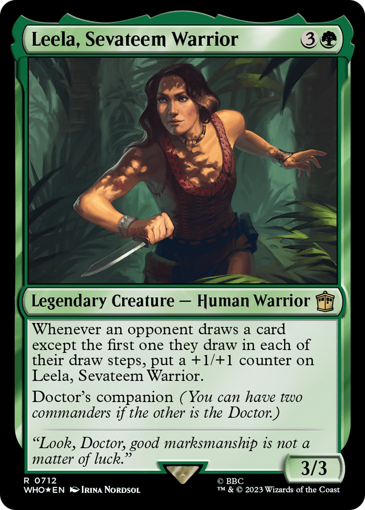 Leela, Sevateem Warrior (Surge Foil) [Doctor Who] | Exor Games Dartmouth