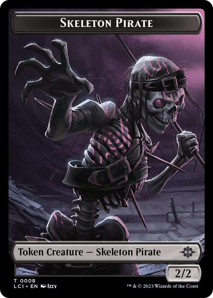 Vampire // Skeleton Pirate Double-Sided Token [The Lost Caverns of Ixalan Tokens] | Exor Games Dartmouth