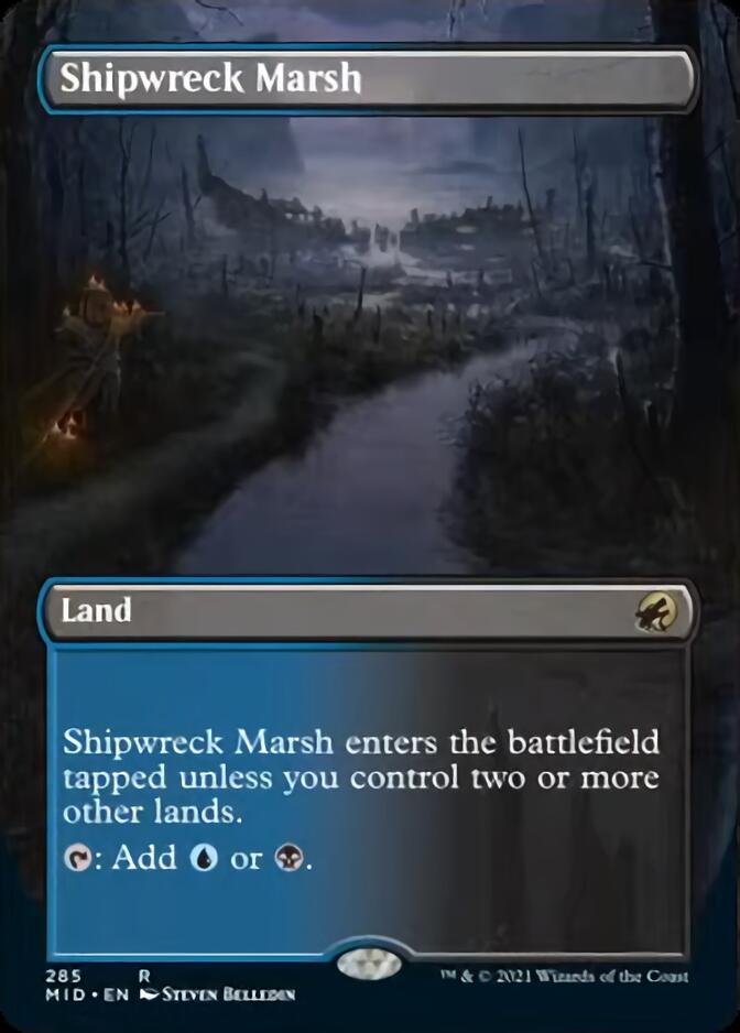Shipwreck Marsh (Borderless Alternate Art) [Innistrad: Midnight Hunt] | Exor Games Dartmouth