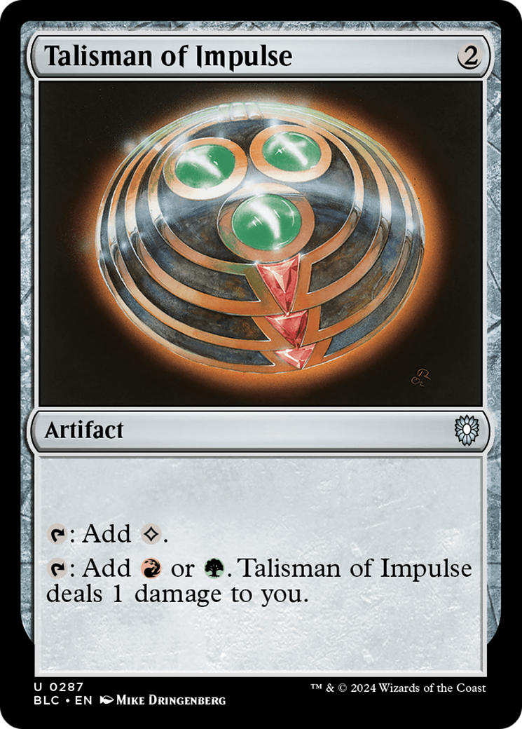 Talisman of Impulse [Bloomburrow Commander] | Exor Games Dartmouth