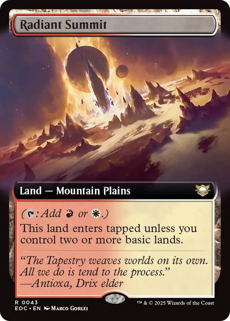 Radiant Summit (Extended Art) [Edge of Eternities Commander] | Exor Games Dartmouth