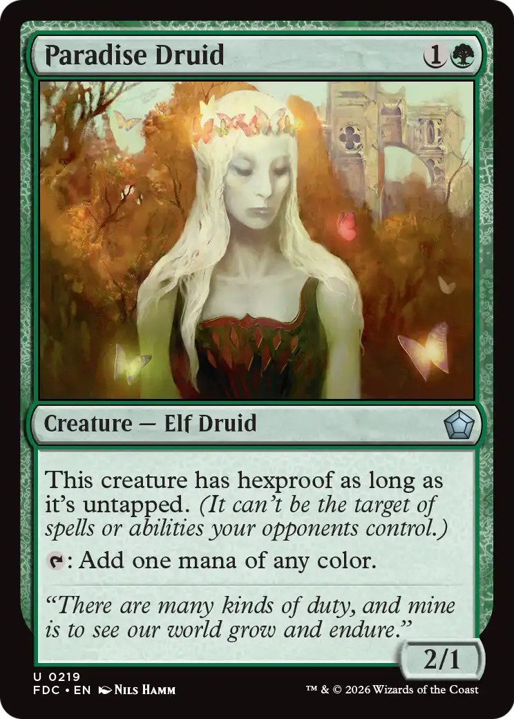 Paradise Druid [Foundations Commander] | Exor Games Dartmouth