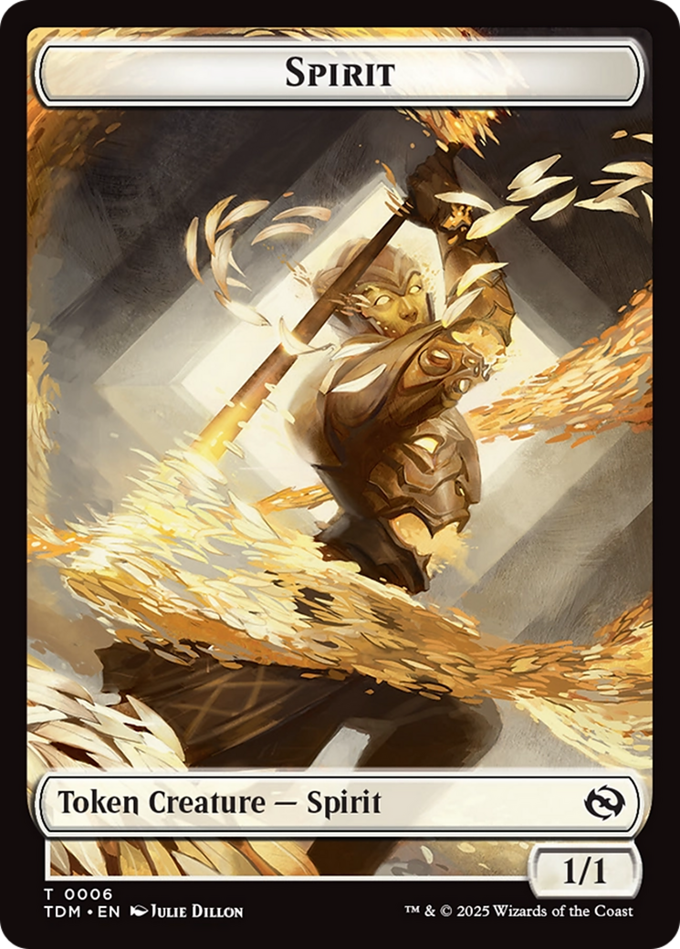 Spirit (0006) // Spirit (0007) Double-Sided Token [Tarkir: Dragonstorm Tokens] | Exor Games Dartmouth
