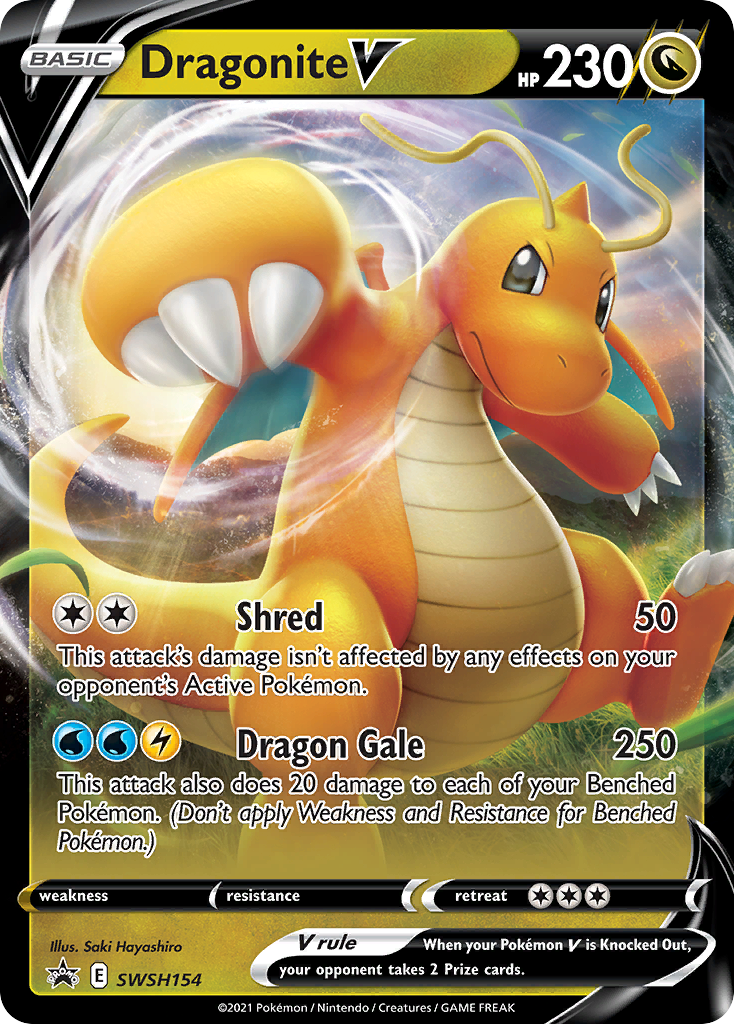 Dragonite V (SWSH154) (Jumbo Card) [Sword & Shield: Black Star Promos] | Exor Games Dartmouth