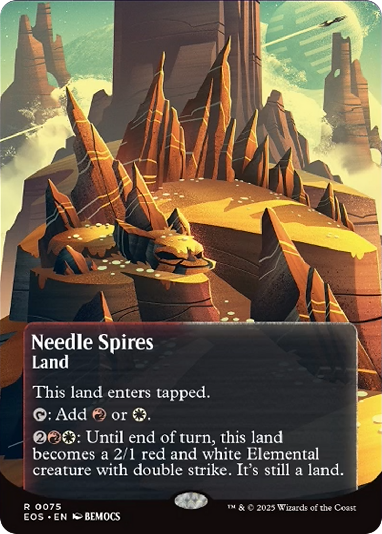 Needle Spires (0075) (Borderless) [Edge of Eternities: Stellar Sights] | Exor Games Dartmouth