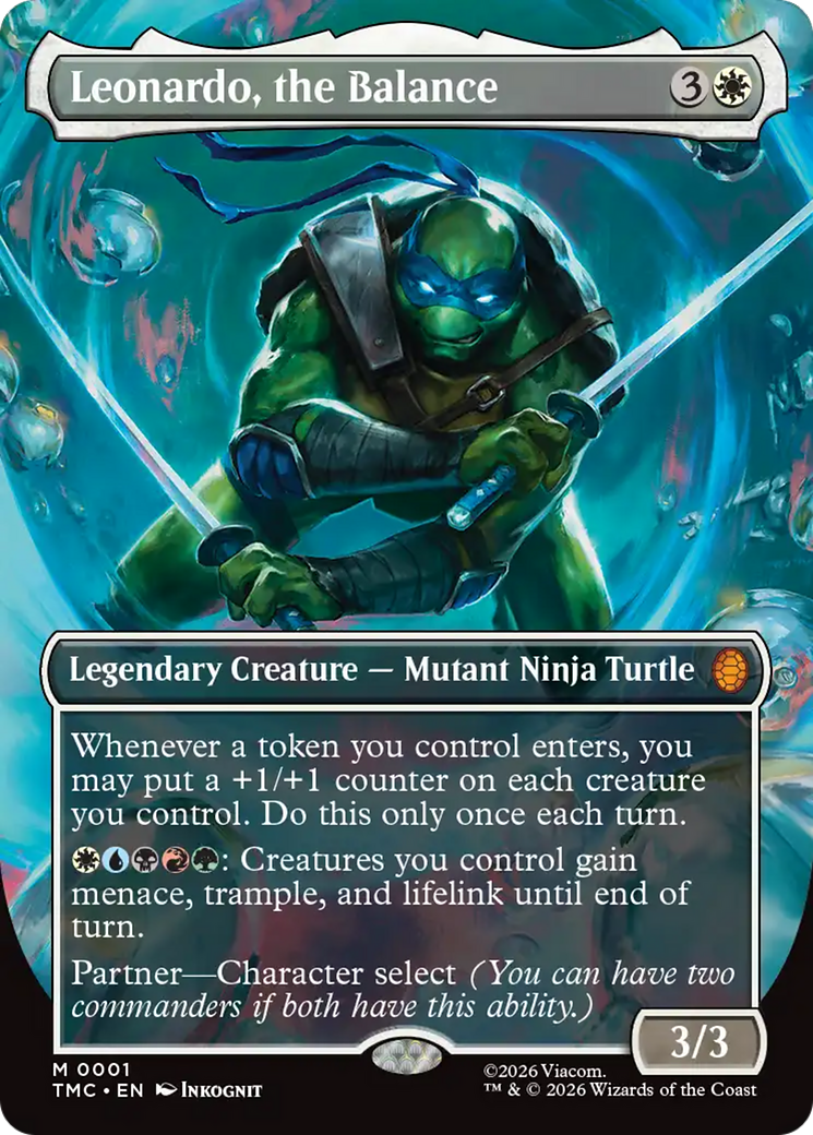 Leonardo, the Balance (Borderless) [Teenage Mutant Ninja Turtles Commander] | Exor Games Dartmouth