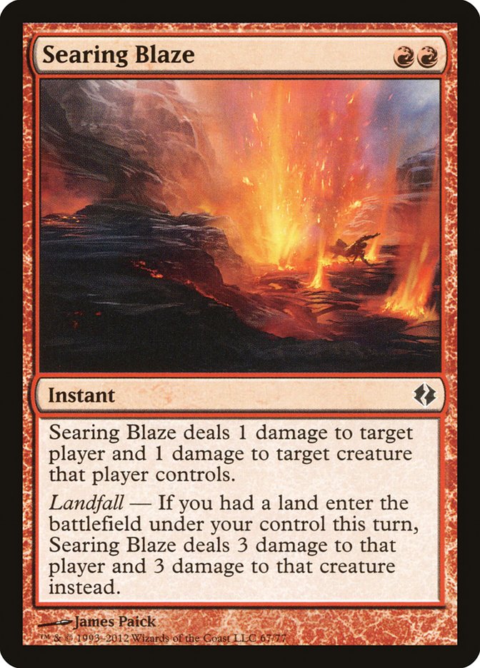 Searing Blaze [Duel Decks: Venser vs. Koth] | Exor Games Dartmouth