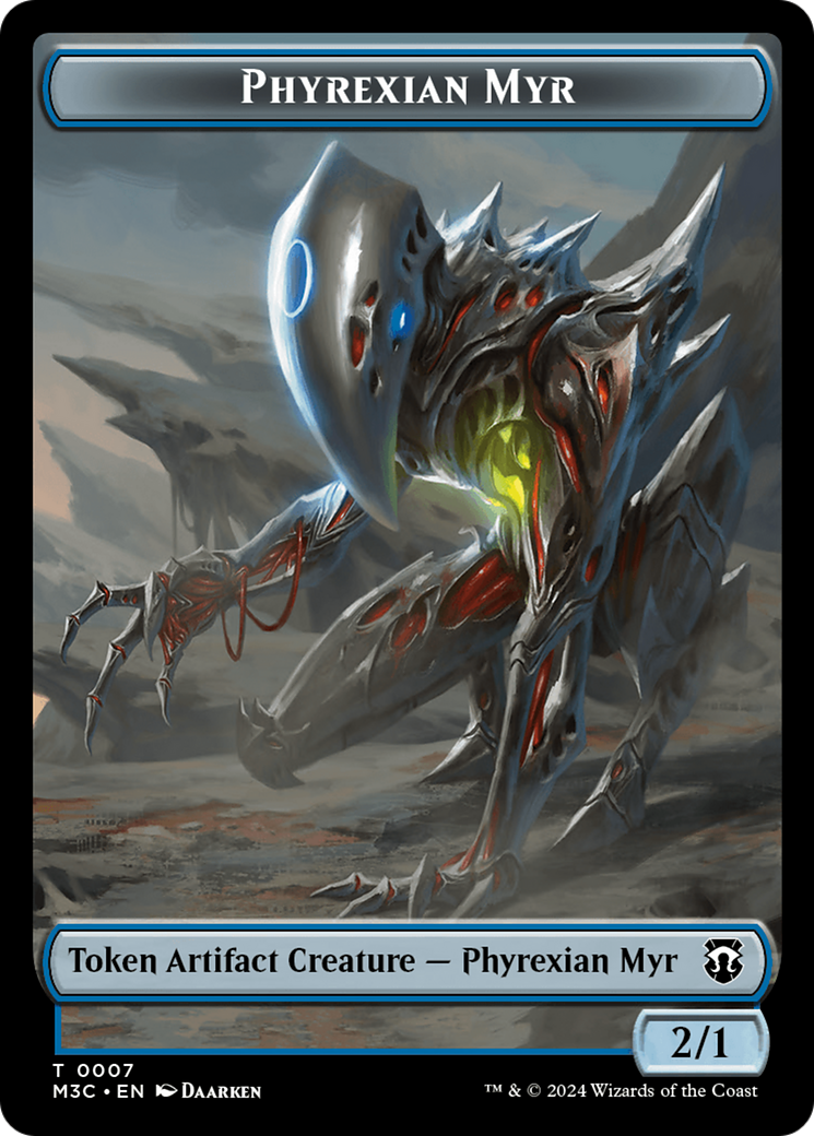 Phyrexian Myr // Servo Double-Sided Token [Modern Horizons 3 Commander Tokens] | Exor Games Dartmouth