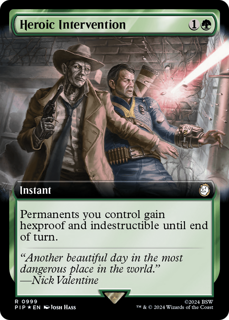 Heroic Intervention (Extended Art) (Surge Foil) [Fallout] | Exor Games Dartmouth