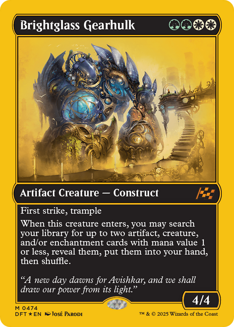 Brightglass Gearhulk (First-Place Foil) [Aetherdrift] | Exor Games Dartmouth