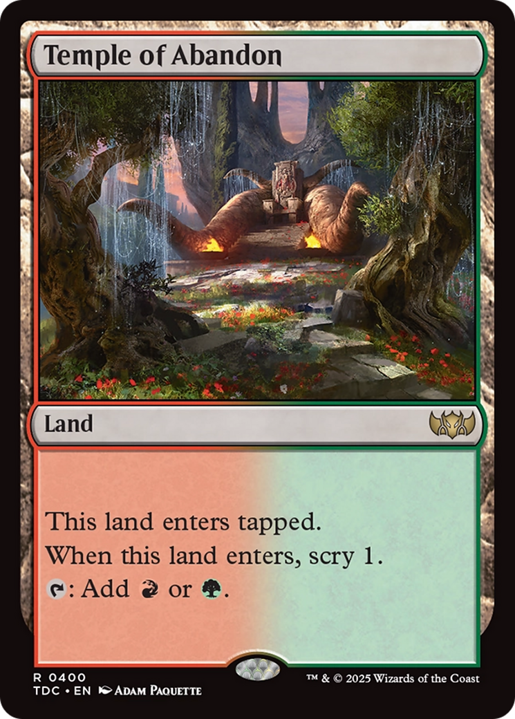 Temple of Abandon [Tarkir: Dragonstorm Commander] | Exor Games Dartmouth