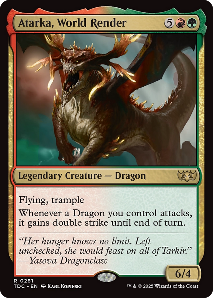 Atarka, World Render [Tarkir: Dragonstorm Commander] | Exor Games Dartmouth